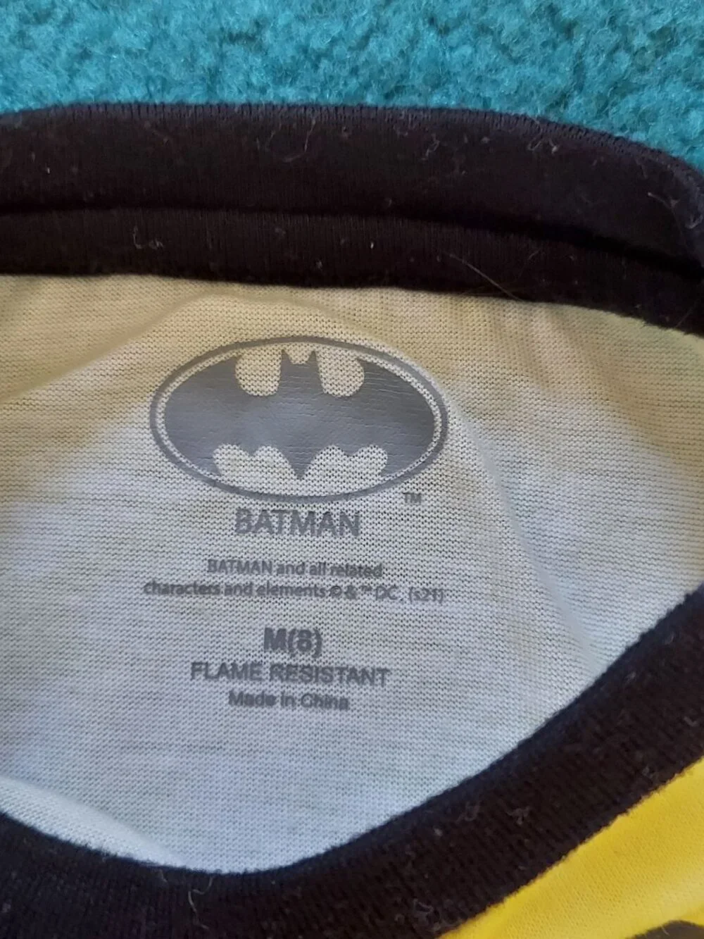 The Batman Movie Lego Boys Poly Top & Fleece Pants Sleepwear Pajama Set M(8)